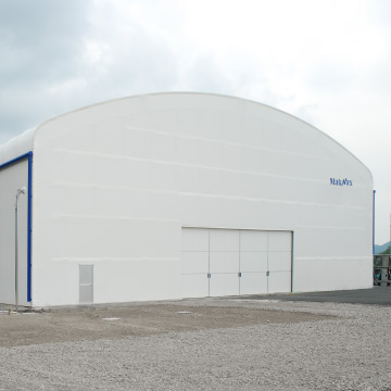 大型テント倉庫 FLEX HOUSE- MEGA メガフレックス 使用例
